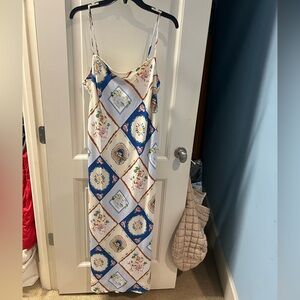 Abercrombie & Fitch Slip Dress Tile Pattern